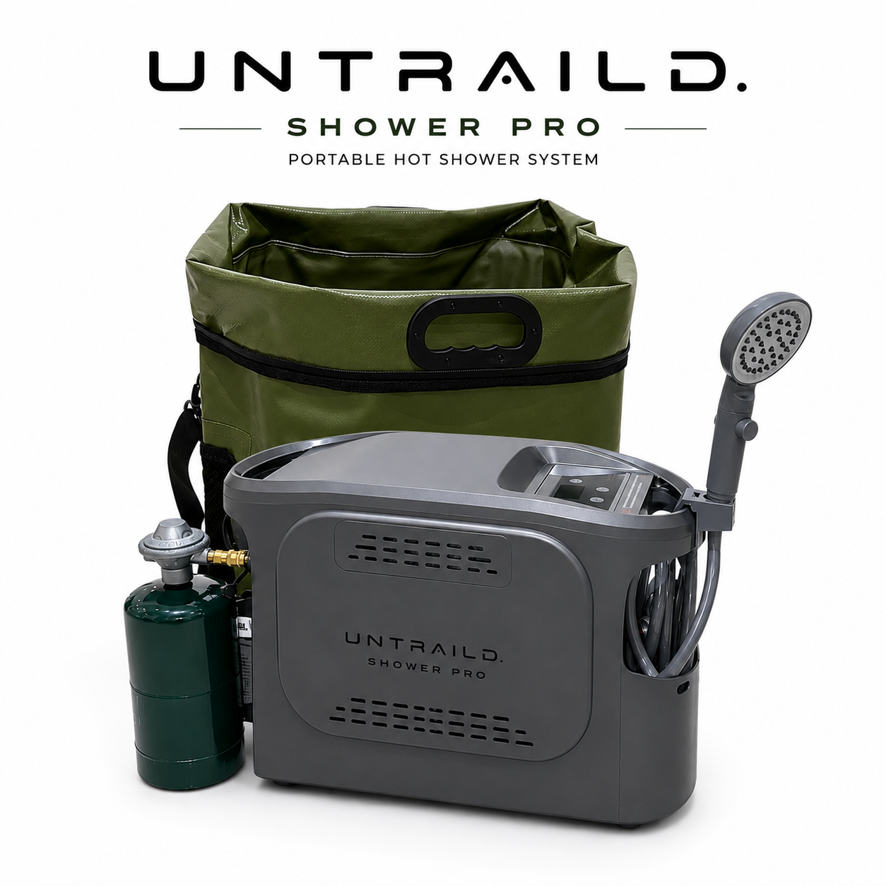 UNTRAILD Shower Pro – Tragbare Warmwasser-Campingdusche 10kW – UNTRAILD