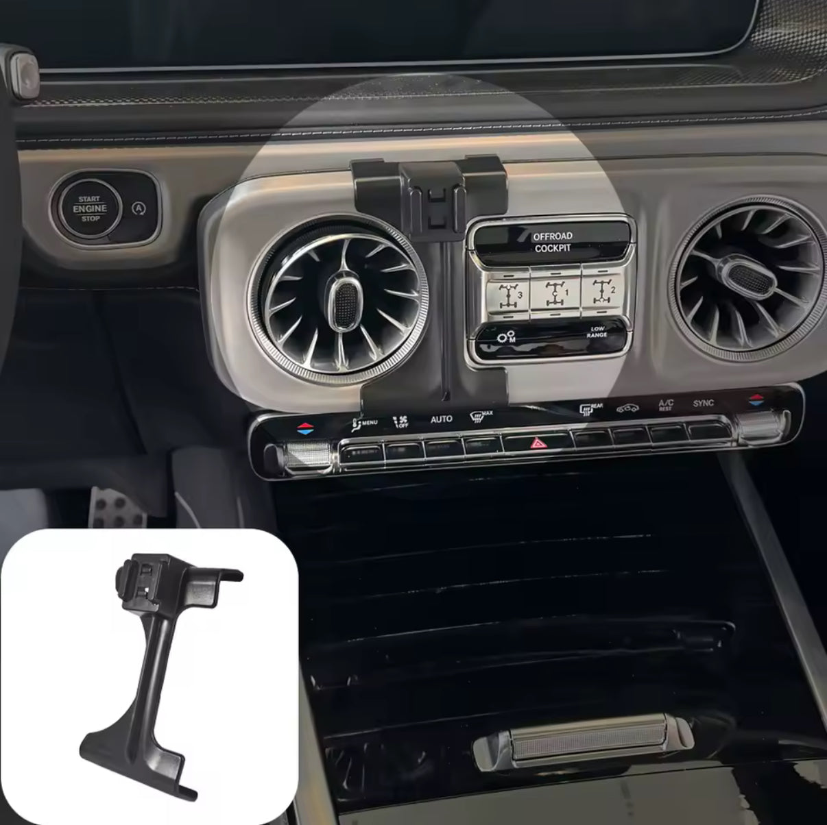 MagSafe Phone Holder Mercedes G-Class W465 2024+ Wireless Charging Complete Set