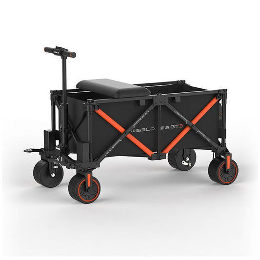 Wiseld GT3 4WD elektrische bolderkar vooraanzicht – opvouwbaar, 3000W, 300 kg draagvermogen