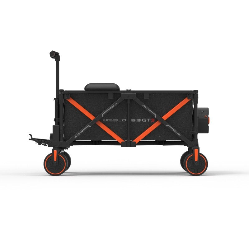 Wiseld GT3 4WD elektrische bolderkar vooraanzicht – opvouwbaar, 3000W, 300 kg draagvermogen
